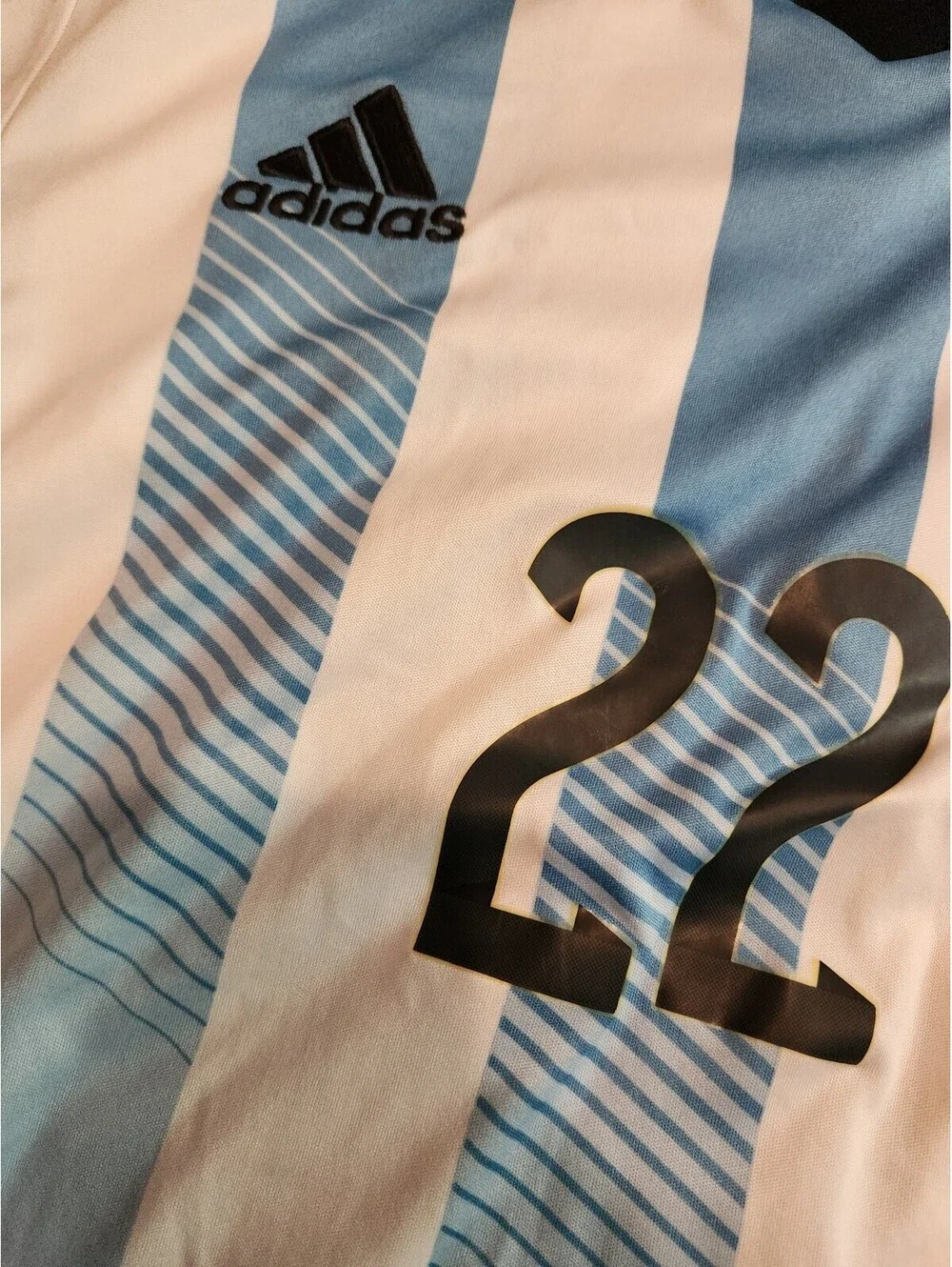 Argentina 2014/2015 Milito World Cup Home Soccer Jersey Size M